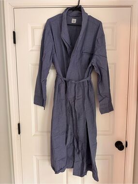 Ralph Lauren Men's Navy and White Check Robe